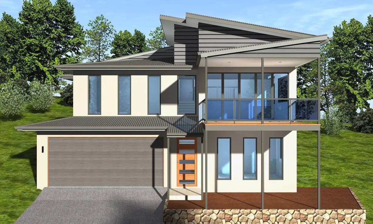 Tri Level Home Artists Impression Coloured Floor Plan 3D Renders Visualisation Images